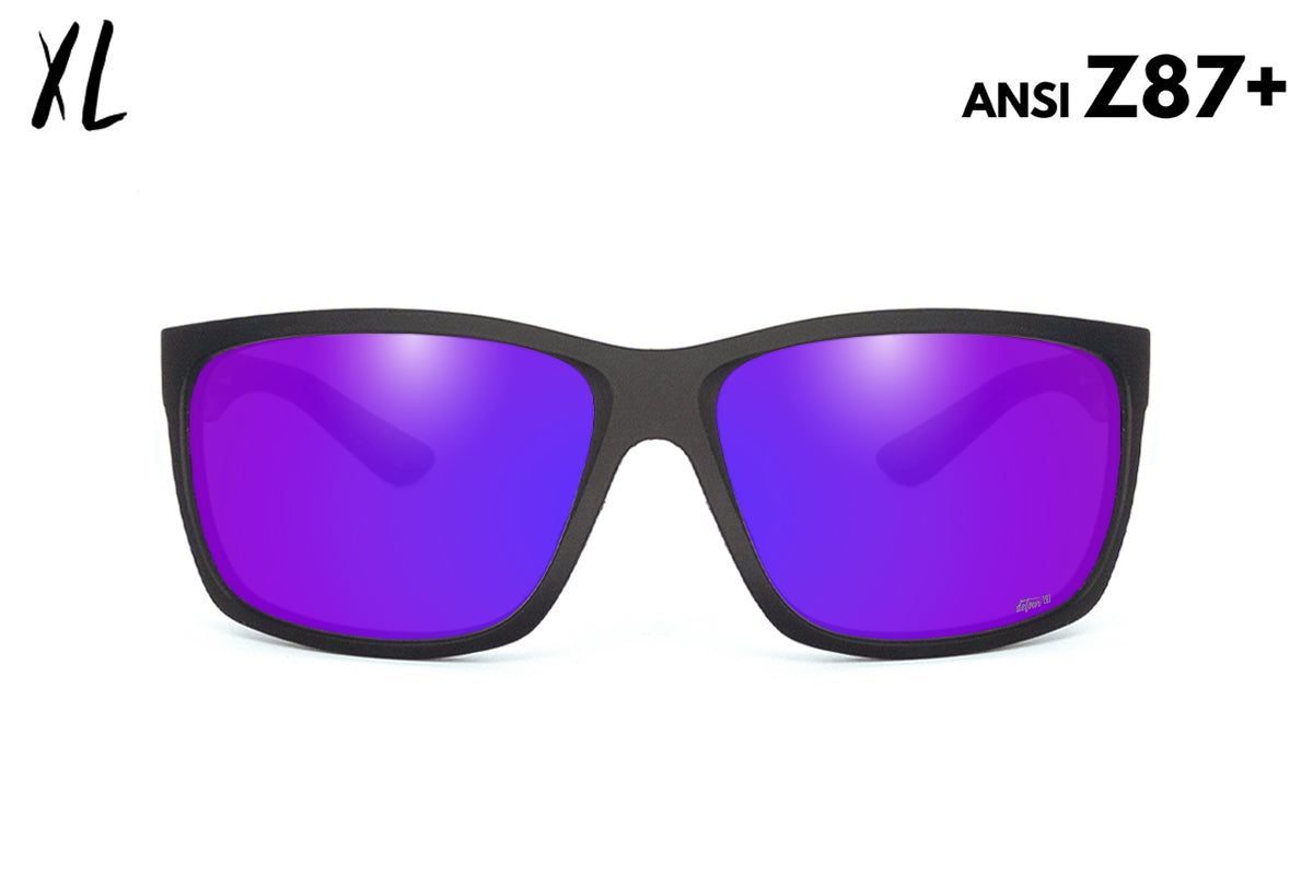 Breach XL - Matte Black - Purple Polarized Fishing Sunglasses