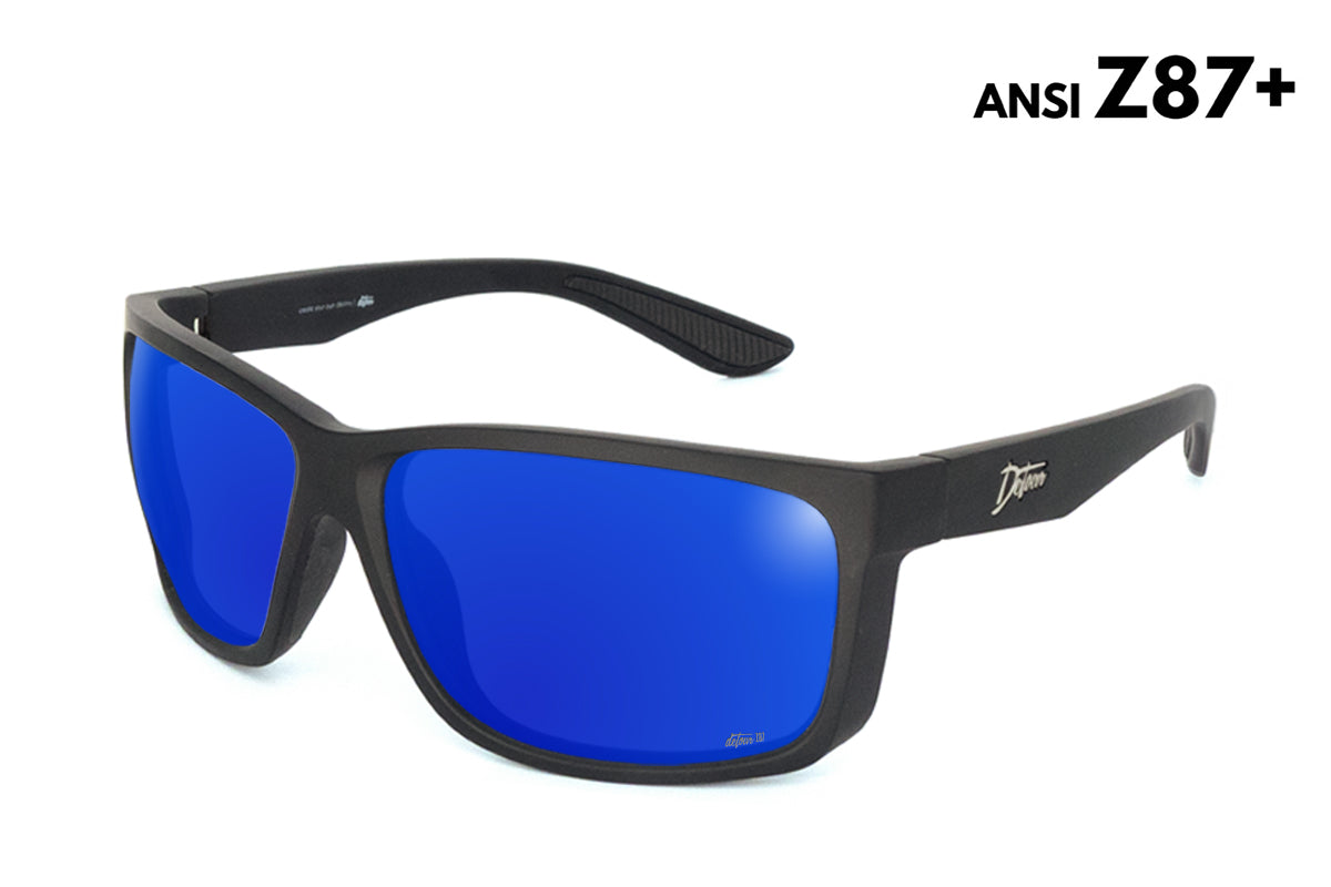 Breach - Matte Black - Deep Blue Polarized Fishing Sunglasses