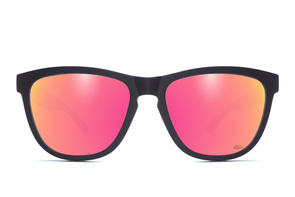 Matte Black - Pink Lemonade Lens Polarized - Essentials – Detour