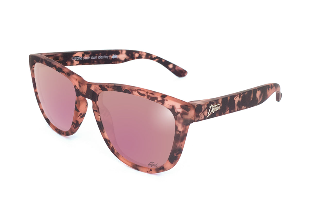 Stylish Pink and Brown Sunglasses Oversized Classy Exotic Vintage Retro Fashion Womens Brown  main image 4