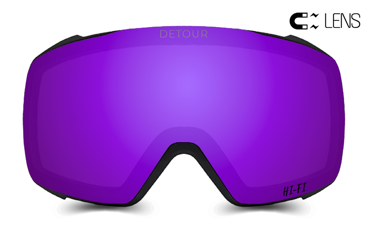 out of snow goggles Key - Spare HI-FI Lens - Purple