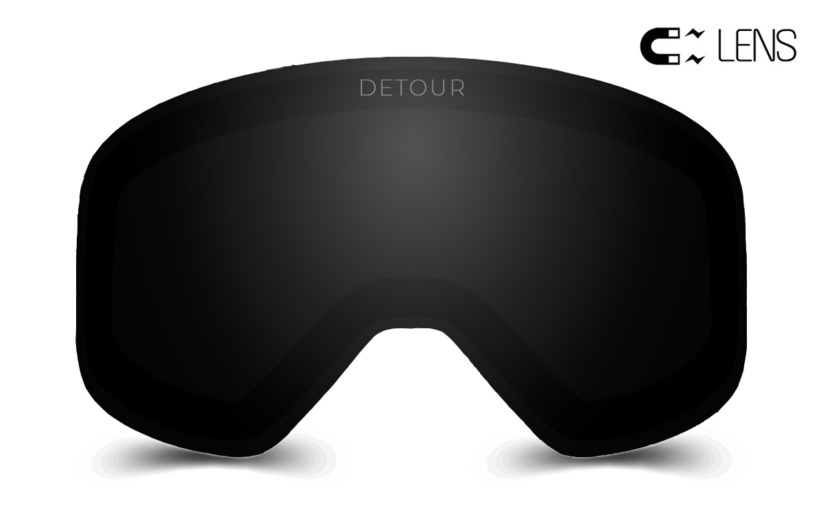 black goggles ski PowPow - Spare HI-FI Lens - Jet Black
