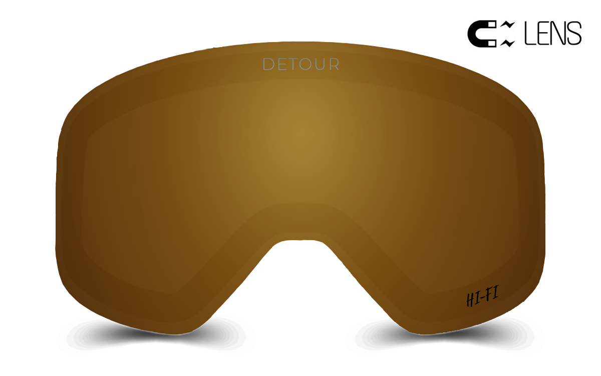PowPow - Spare HI-FI Lens - 24K Gold | Detour Snow Goggles