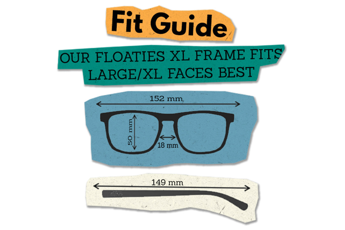 Floaties XL Floating Sunglasses - Matte Black - 24K Gold Lens