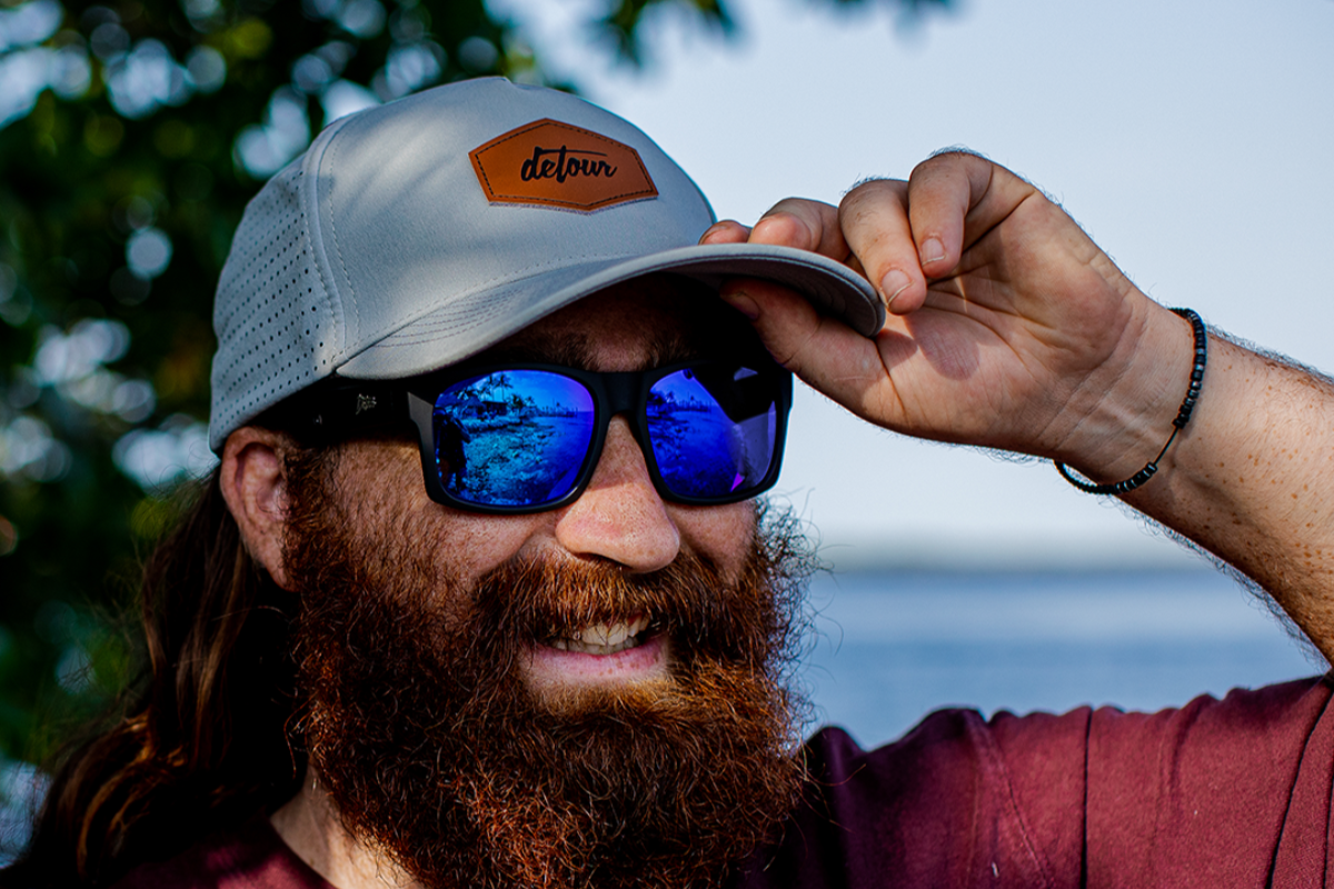 Big Kahuna Matte Black Sky Blue Polarized Detour Detour