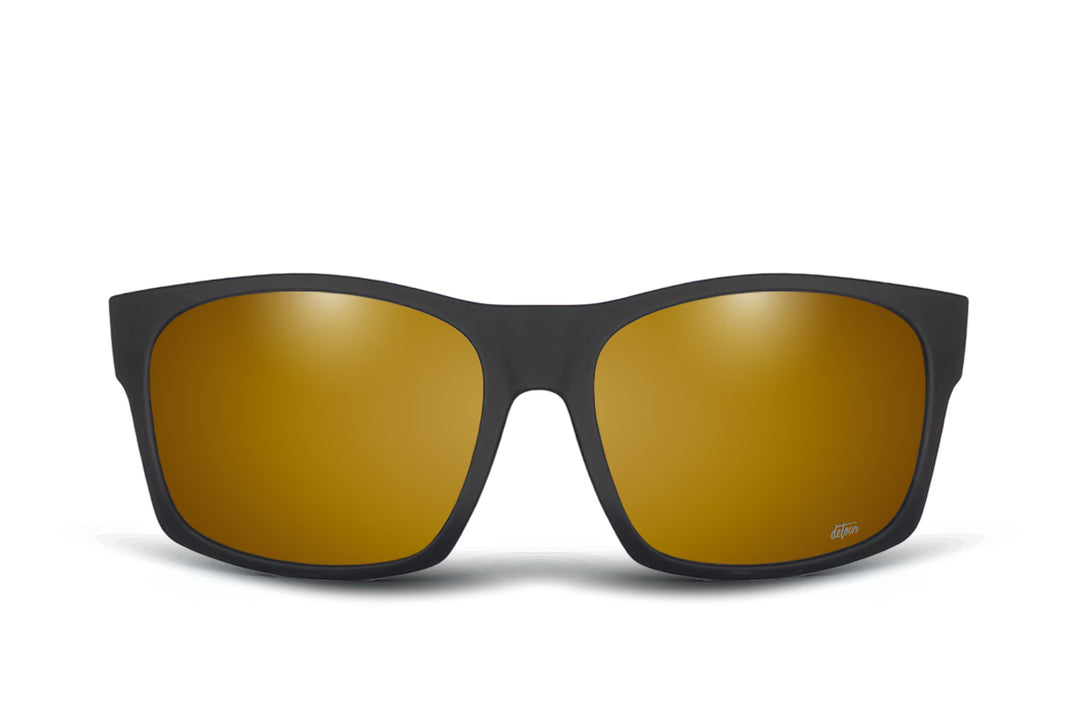 Big Kahuna XL Sunglasses - Matte Black - 24k Gold Polarized
