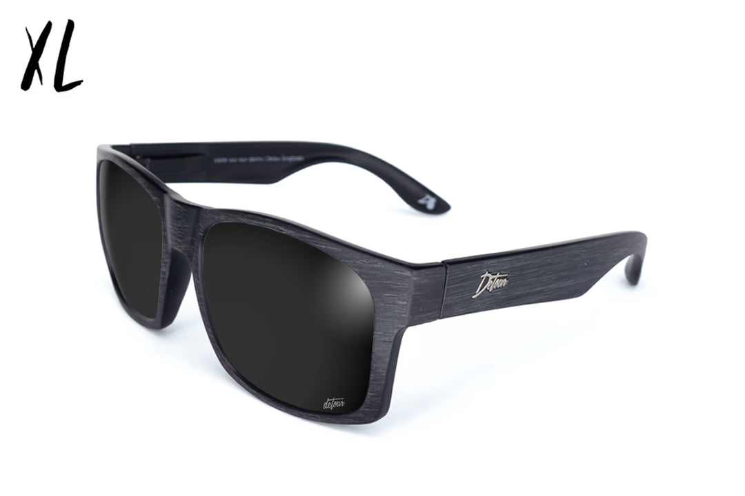 In the Woods...ブラックメタル　blackl Big Kahuna XL Sunglasses - Drift Wood - Jet Black Polarized