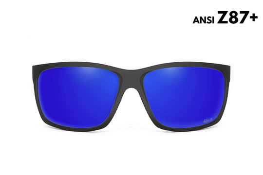 Breach - Matte Black - Deep Blue Polarized Fishing Sunglasses