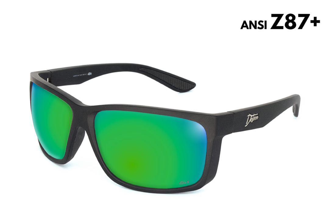 Breach - Matte Black - Green Polarized Fishing Sunglasses | Detour