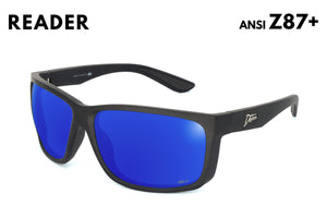 Breach Reader - Matte Black - Deep Blue Polarized ANSI Z87+