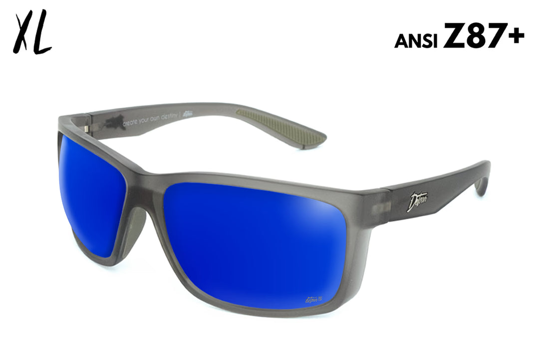 ラッシュ　ブル　プリシク Breach XL - Frosted Gray - Blue Polarized Fishing Sunglasses