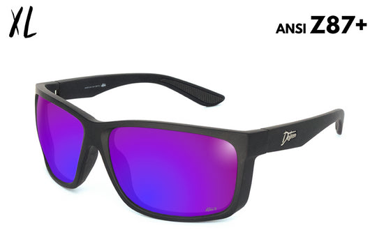 Breach XL - Matte Black - Purple Polarized Fishing Sunglasses