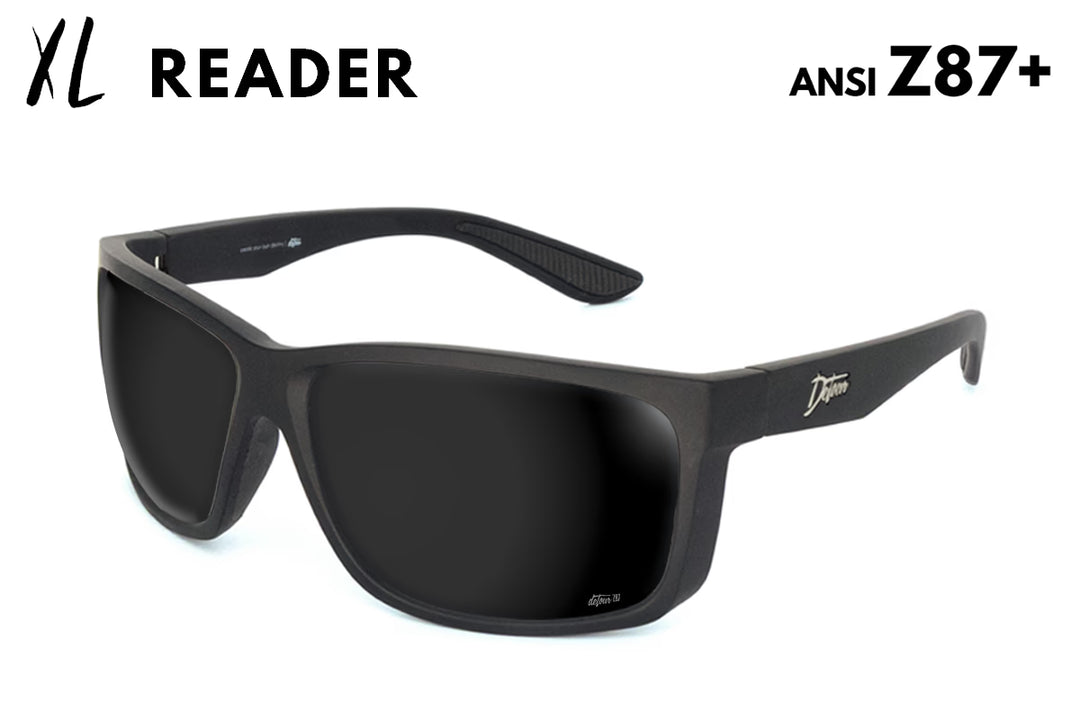 LORD ブラックメタル　blackl Breach XL - Matte Black - Black Polarized Reader Sunglasses