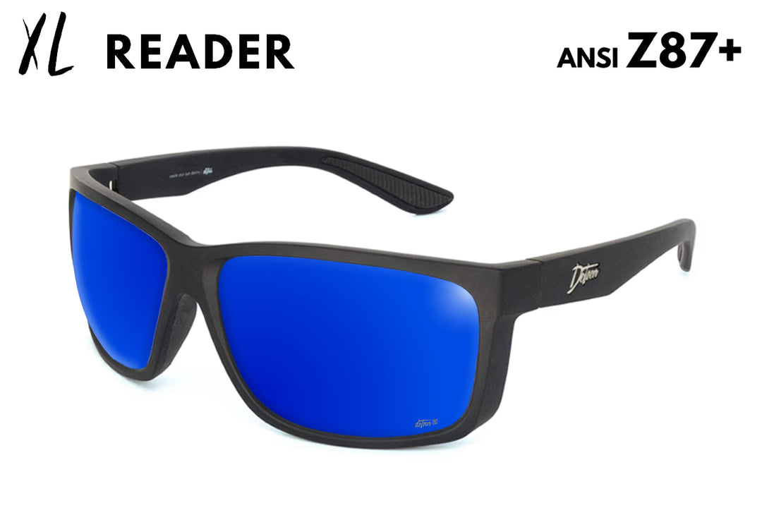 Breach XL - Matte Black - Blue Polarized Fishing Sunglasses