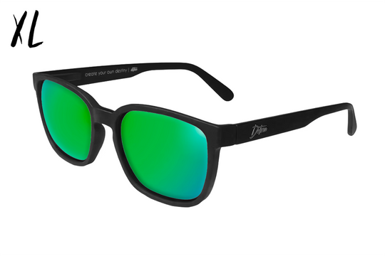 Cabana XL - Matte Black - Green Machine Polarized Sunglasses