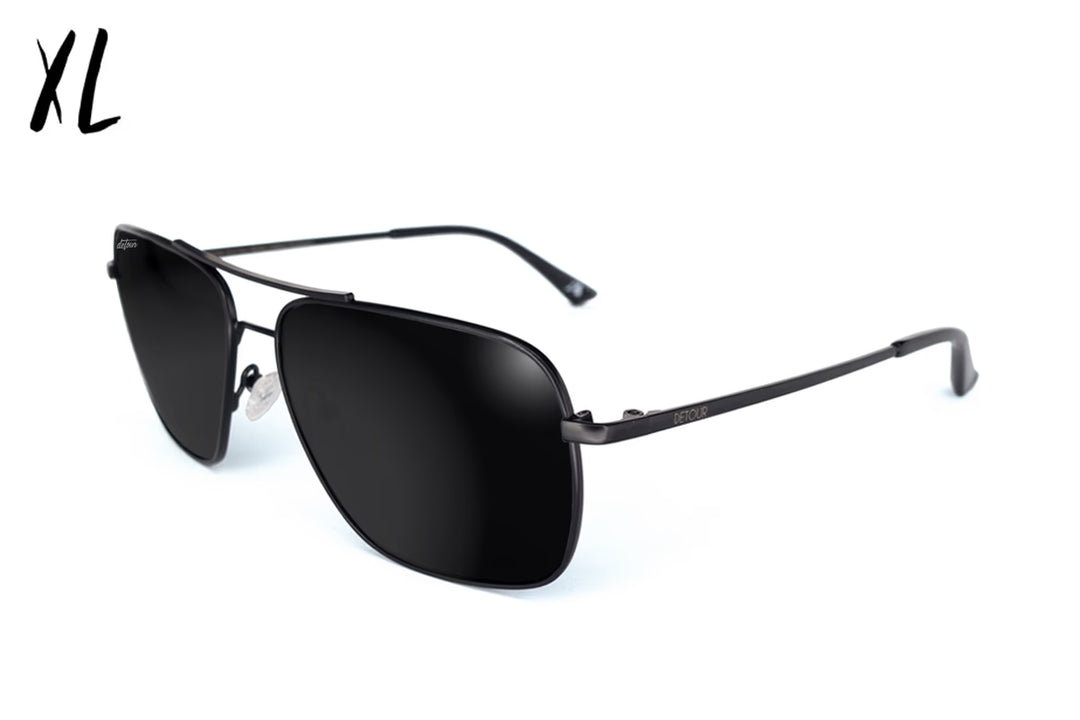 Coastal XL - Matte Black - Black Polarized Sunglasses | Detour