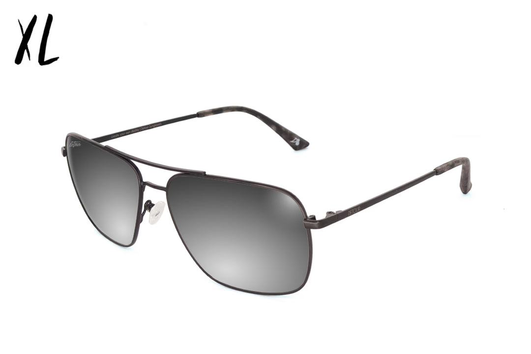 Coastal XL - Matte Black/Grey Tortoise - Silver Polarized