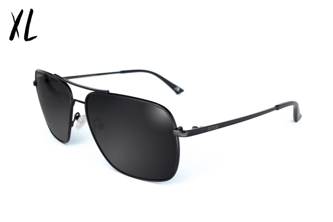 Coastal XL - Matte Black - Black Polarized Sunglasses | Detour