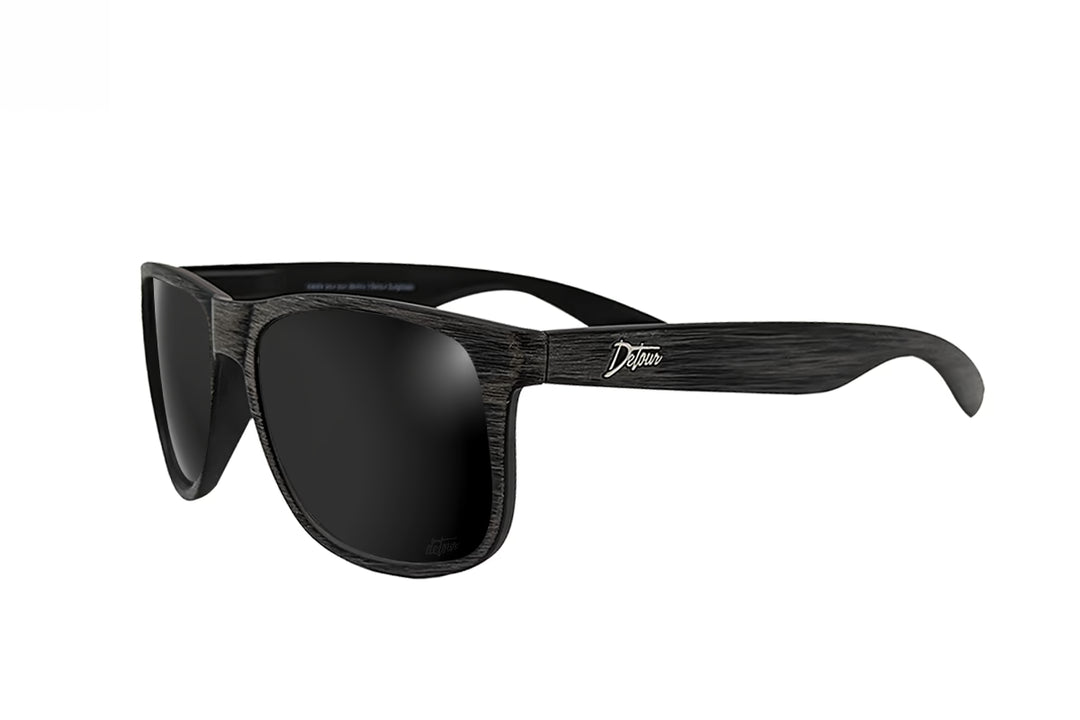 Eminence - Driftwood - Jet Black Polarized Lens – Detour Sunglasses