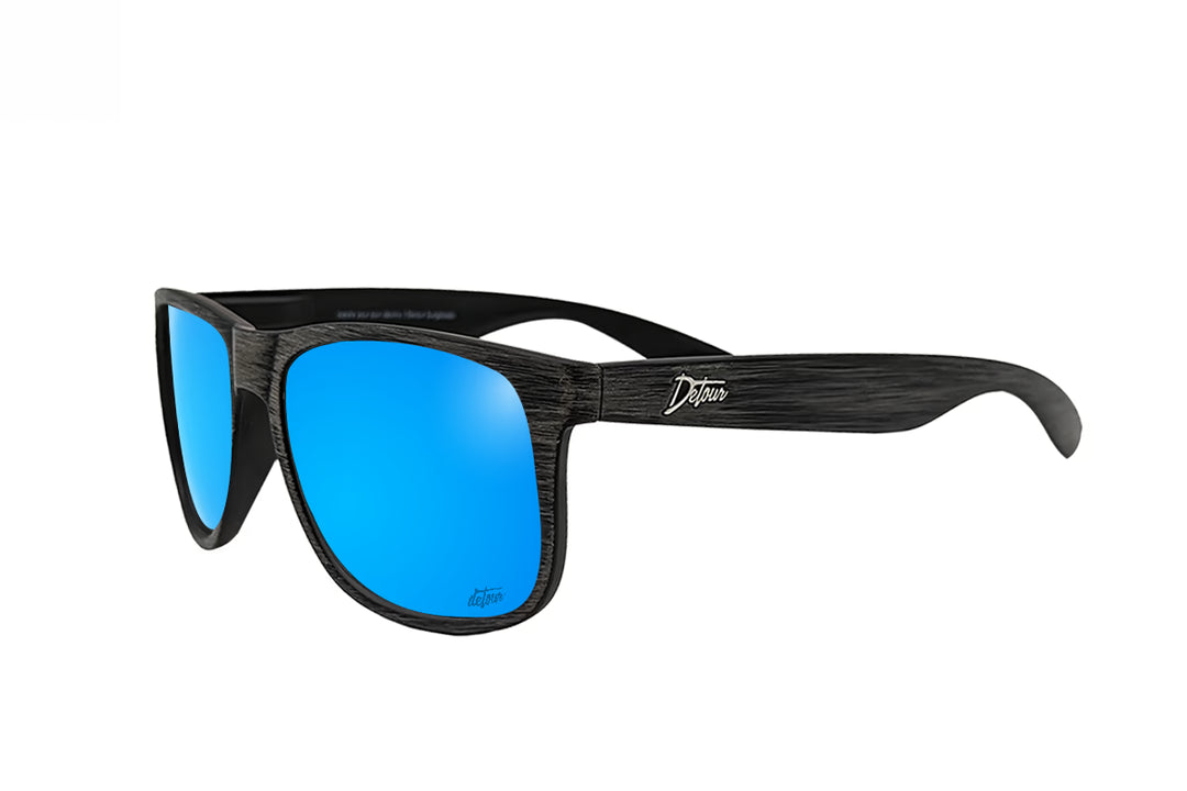 Eminence - Driftwood - Sky Blue Polarized Lens – Detour Sunglasses