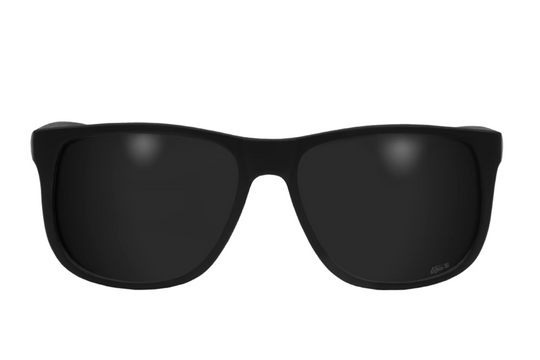 Eminence - Matte Black - Jet Black Lens- ANSI Z87 – Detour Sunglasses