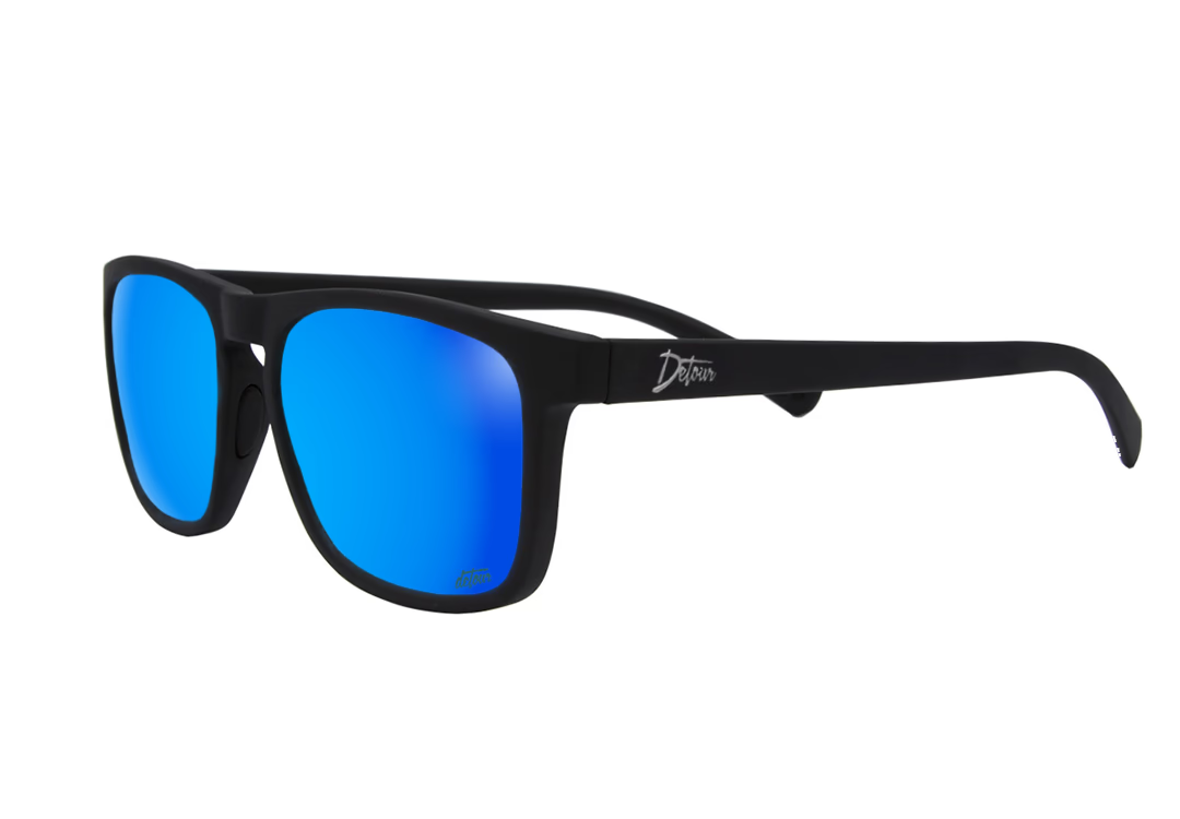 Floaties - Matte Black - Electric Blue Polarized | Detour – Detour