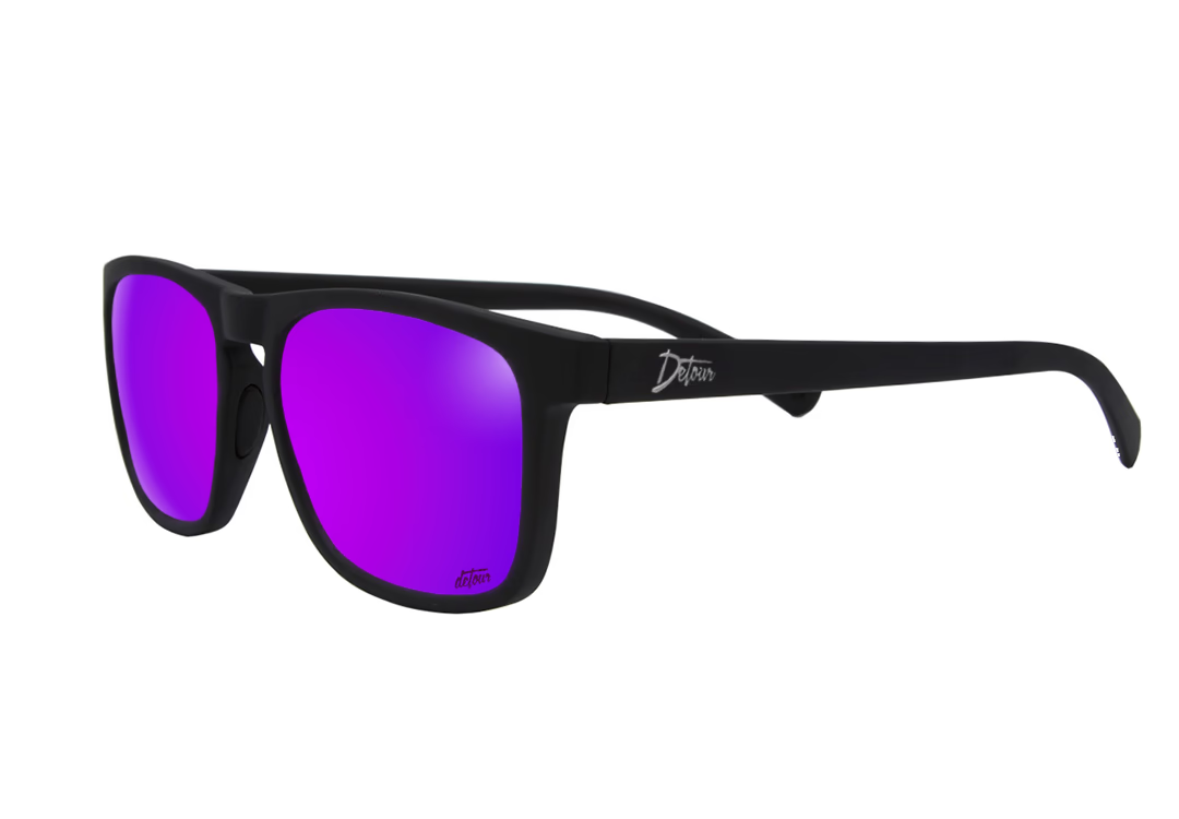 Floaties - Matte Black - Purple Polarized Sunglasses | Detour