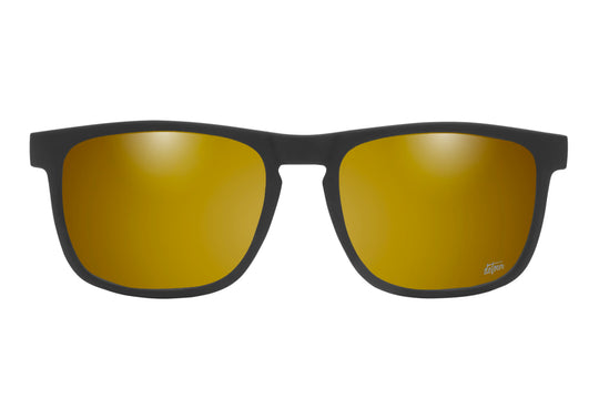 FLOAT メガネ ブラック/イエロー Floaties XL Floating Sunglasses - Matte Black - 24K Gold Lens
