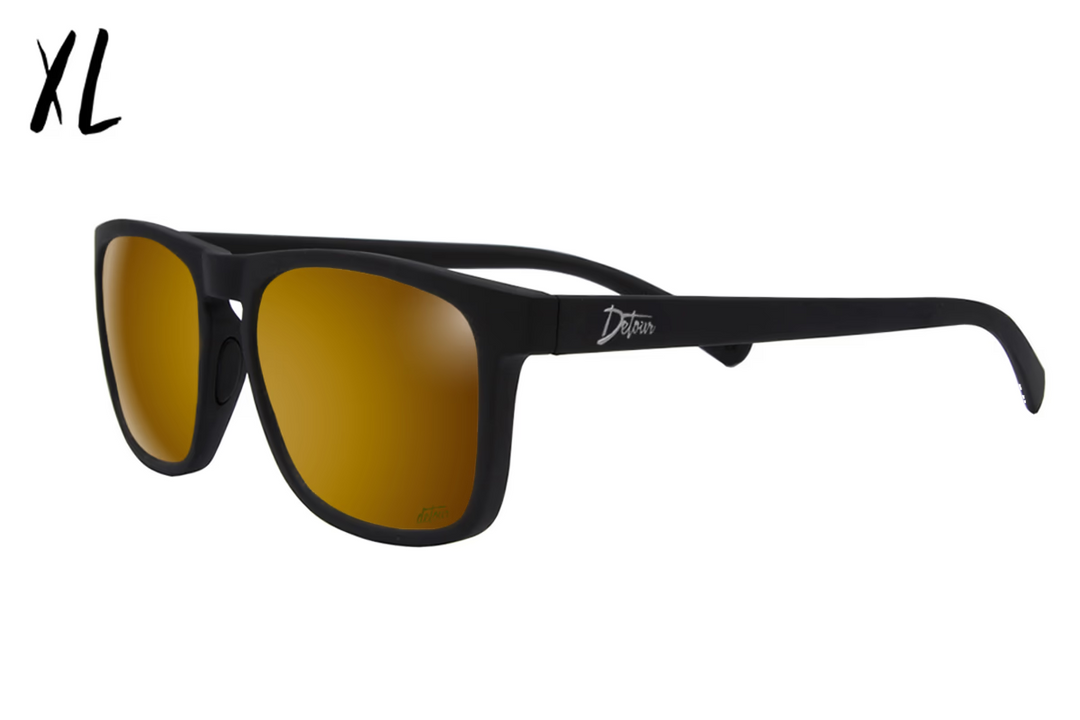 FLOAT メガネ ブラック/イエロー Floaties XL Floating Sunglasses - Matte Black - 24K Gold Lens