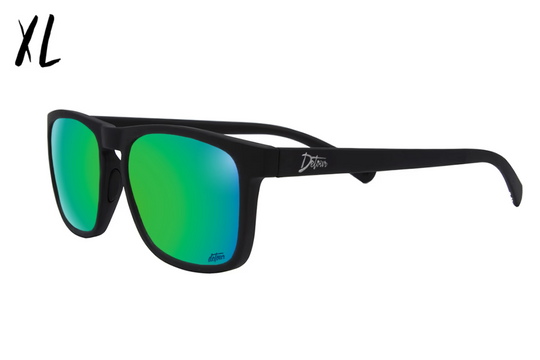 Floaties XL Floating Sunglasses - Matte Black - Green Machine Lens