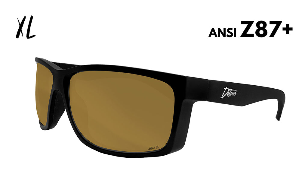 Breach XL - Matte Black - 24K Gold Polarized Fishing Sunglasses | Detour