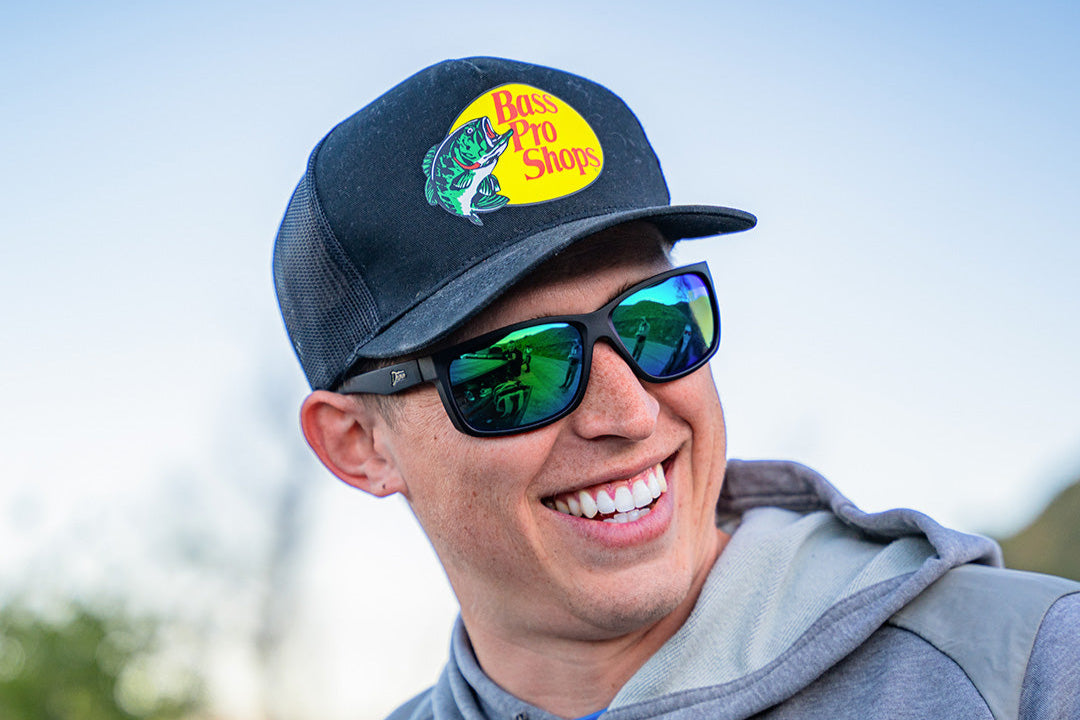 Breach - Matte Black - Green Polarized Fishing Sunglasses | Detour