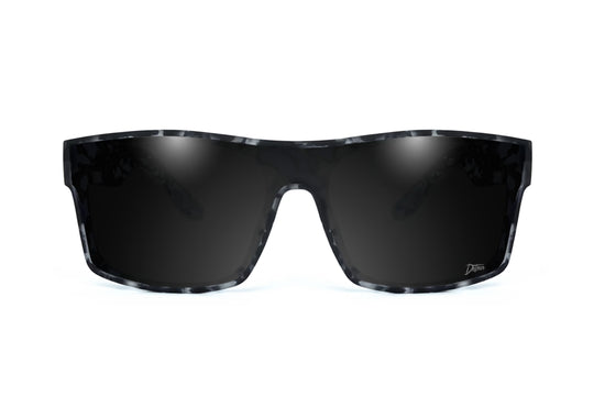 ハジュラズソウル Horizon XL - Gray Tortoise - Jet Black Polarized Sunglasses