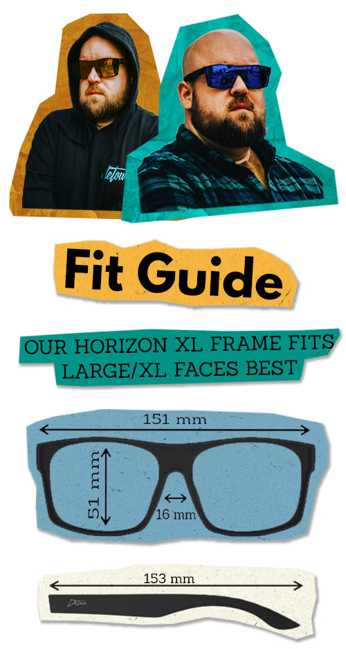 Horizon XL - Matte Black - Red Sunset Polarized Sunglasses