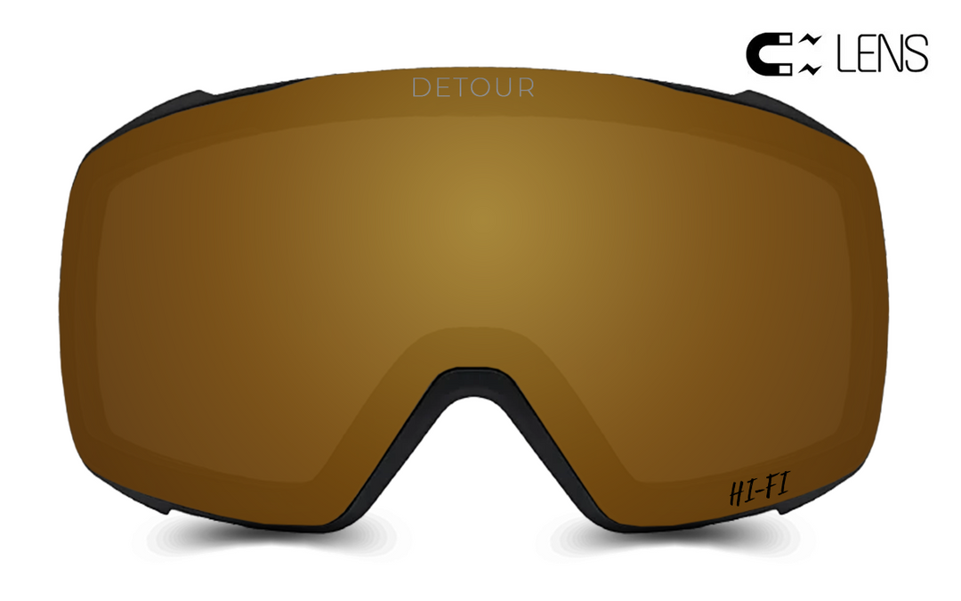 gold ski goggles Key - Spare HI-FI Lens - 24K Gold