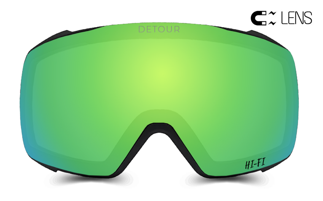 green lens goggles Key Snow- Spare HI-FI Lens - Deep Green