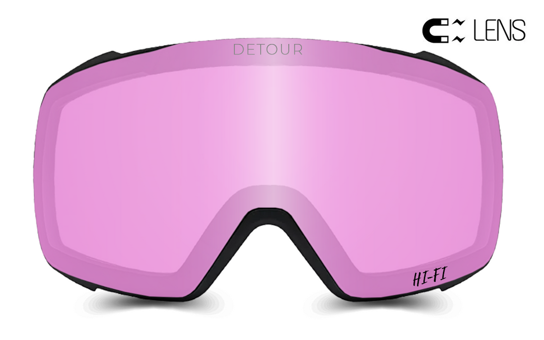 pink lens ski goggles Key Snow- Spare HI-FI Lens - Rose Quartz