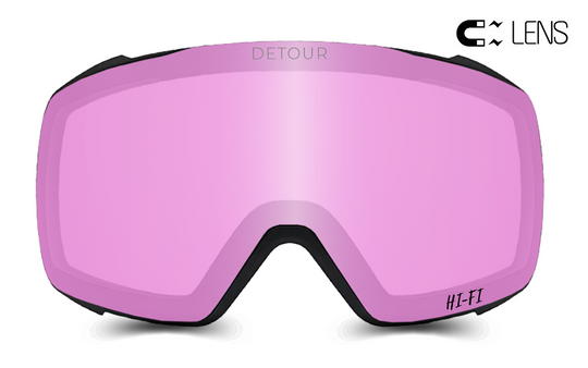 Key Snow- Spare HI-FI Lens - Rose Quartz | Detour Snow Goggles