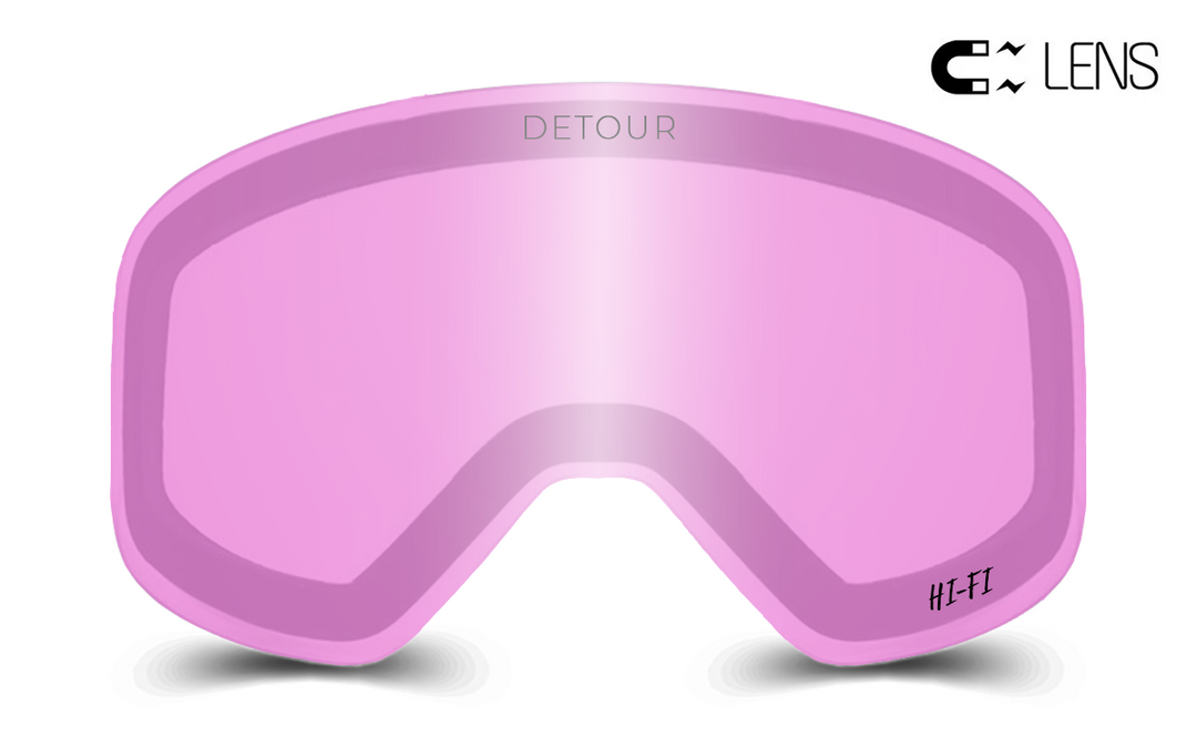 snow goggles pink PowPow - Spare HI-FI Lens - Rose Quartz Pink