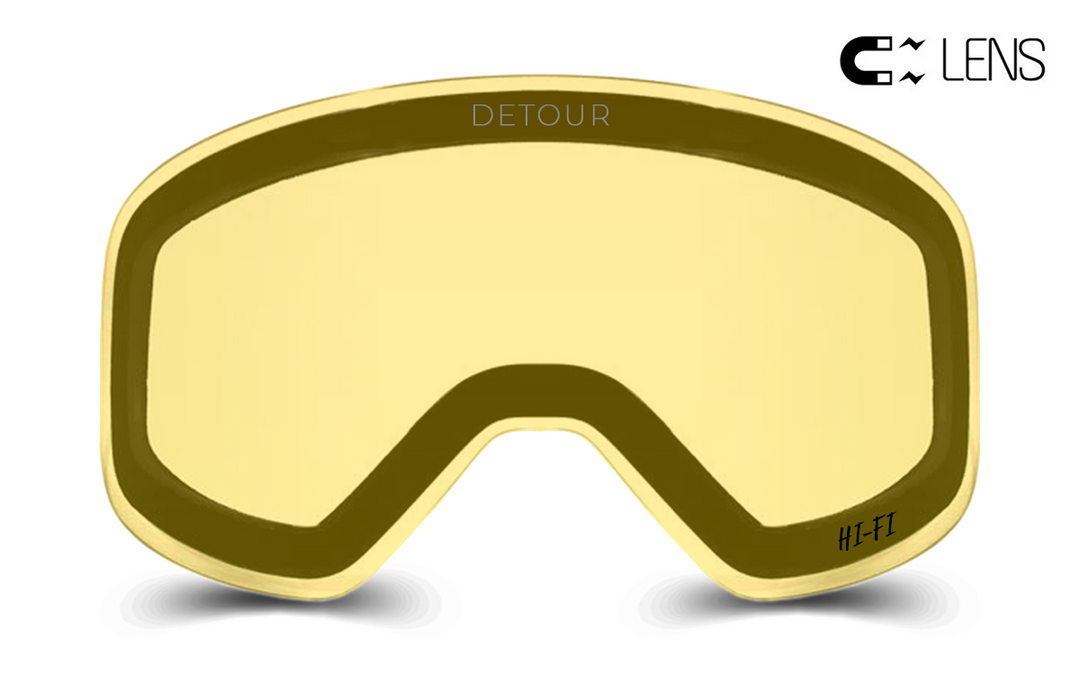 detour ski goggles PowPow - Spare HI-FI Lens - Clear Yellow