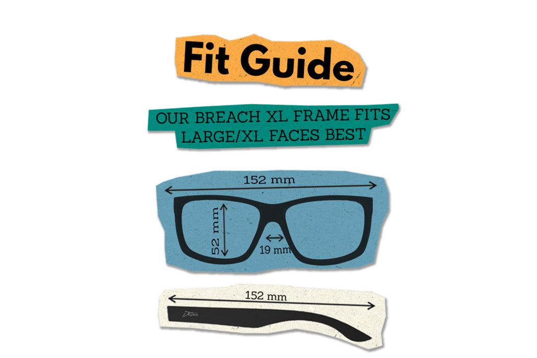 Breach XL - Matte Black - Blue Polarized Fishing Sunglasses