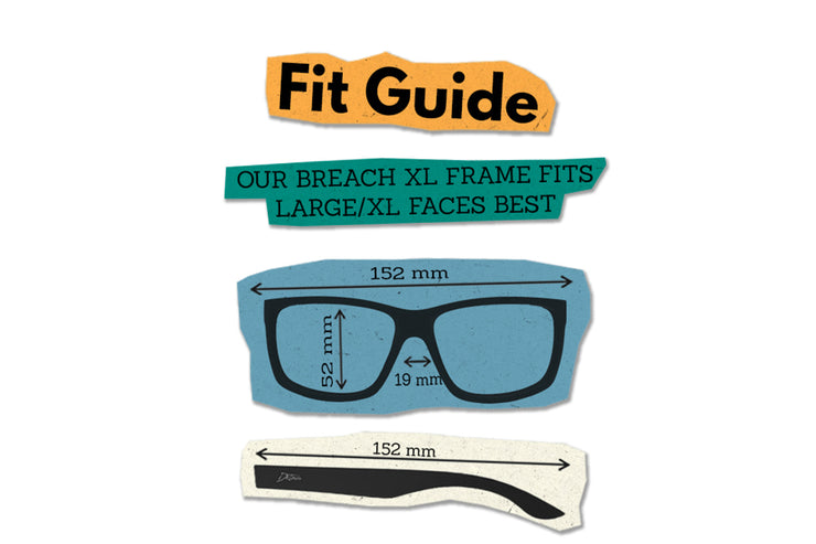 Breach XL - Matte Black - Blue Polarized Fishing Sunglasses