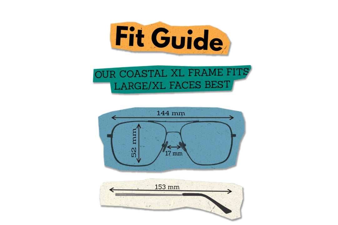Coastal XL - Matte Black - Gold Polarized Sunglasses | Detour