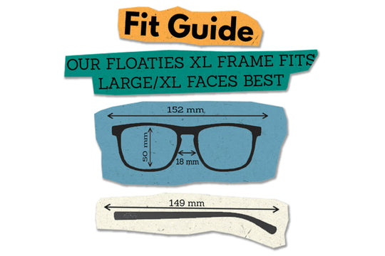 Floaties XL Floating Sunglasses - Matte Black - 24K Gold Lens