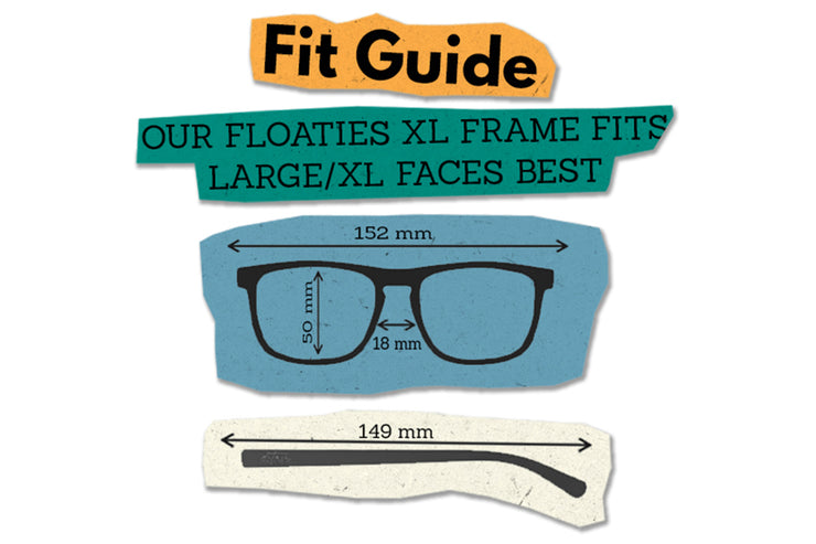 Floaties XL Floating Sunglasses - Matte Black - 24K Gold Lens