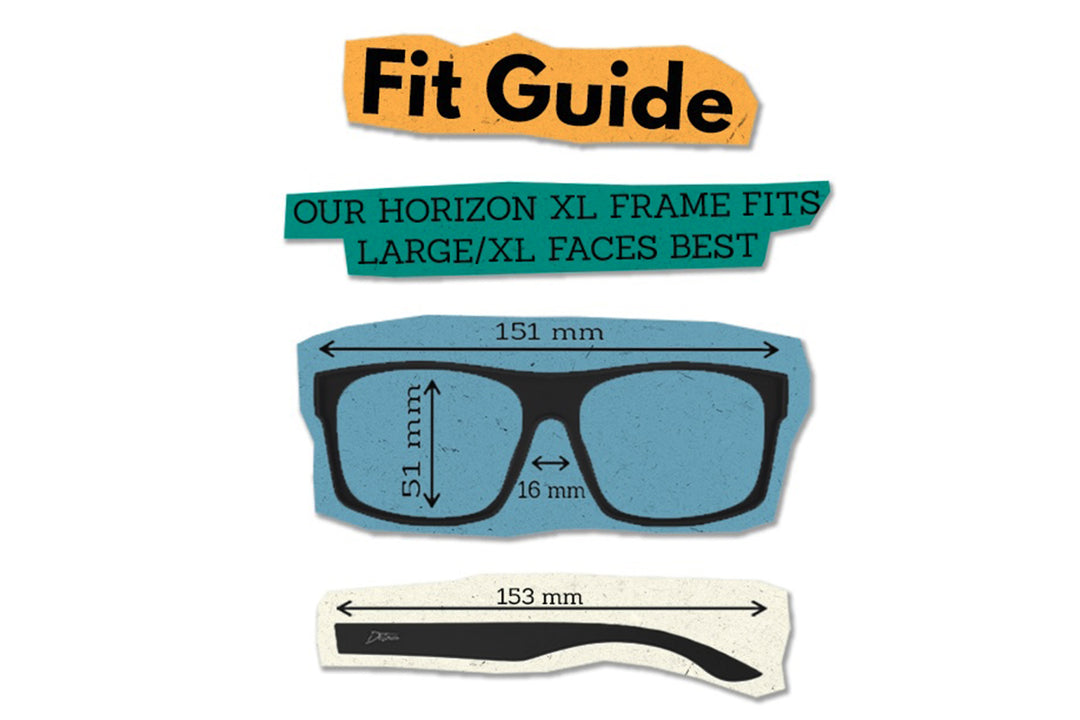 Horizon XL - Matte Black - Red Sunset Polarized Sunglasses