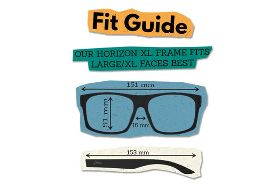 Horizon XL - Matte Black - Red Sunset Polarized Sunglasses