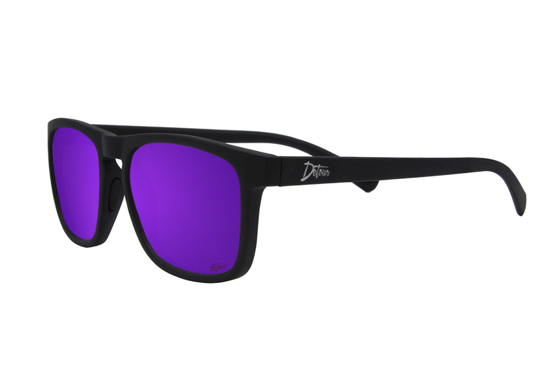 Floaties Matte Black Purple Polarized Sunglasses Detour