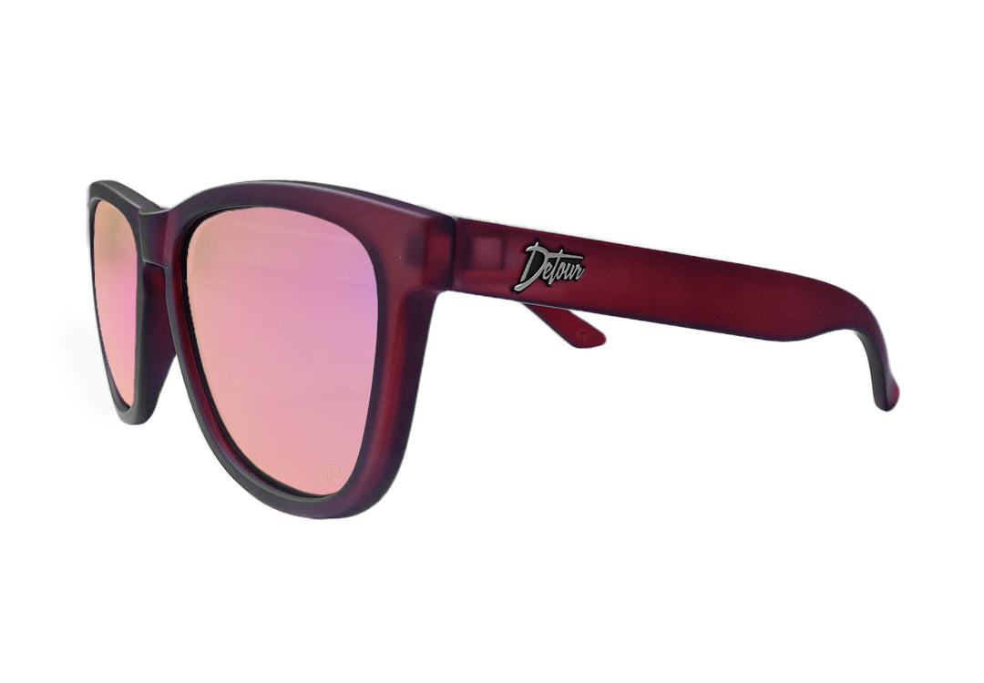 Frosted Burgundy - Rose Pink Lens Polarized - Essentials