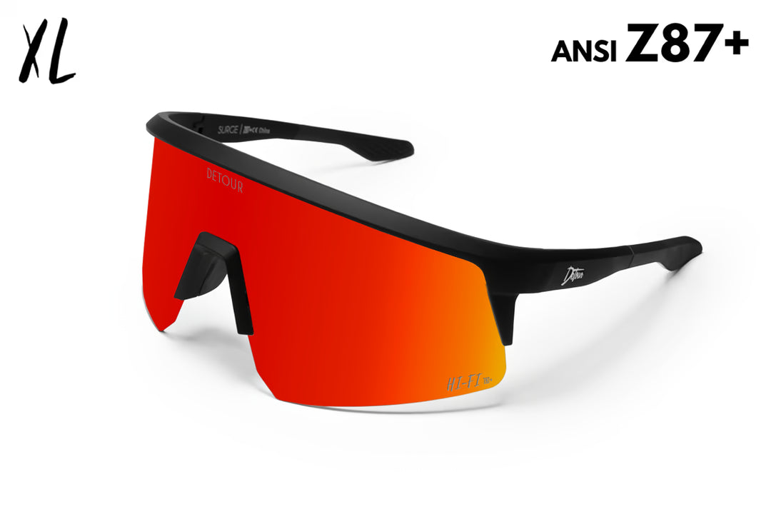 Surge XL - Matte Black - Red Sunset Sunglasses | Detour – Detour
